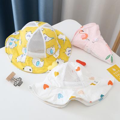 Summer Kids Bucket Hat Patchwork Mesh Breathable Baby Hats For Boys Girls Outdoor Sun Protection Basin Cap