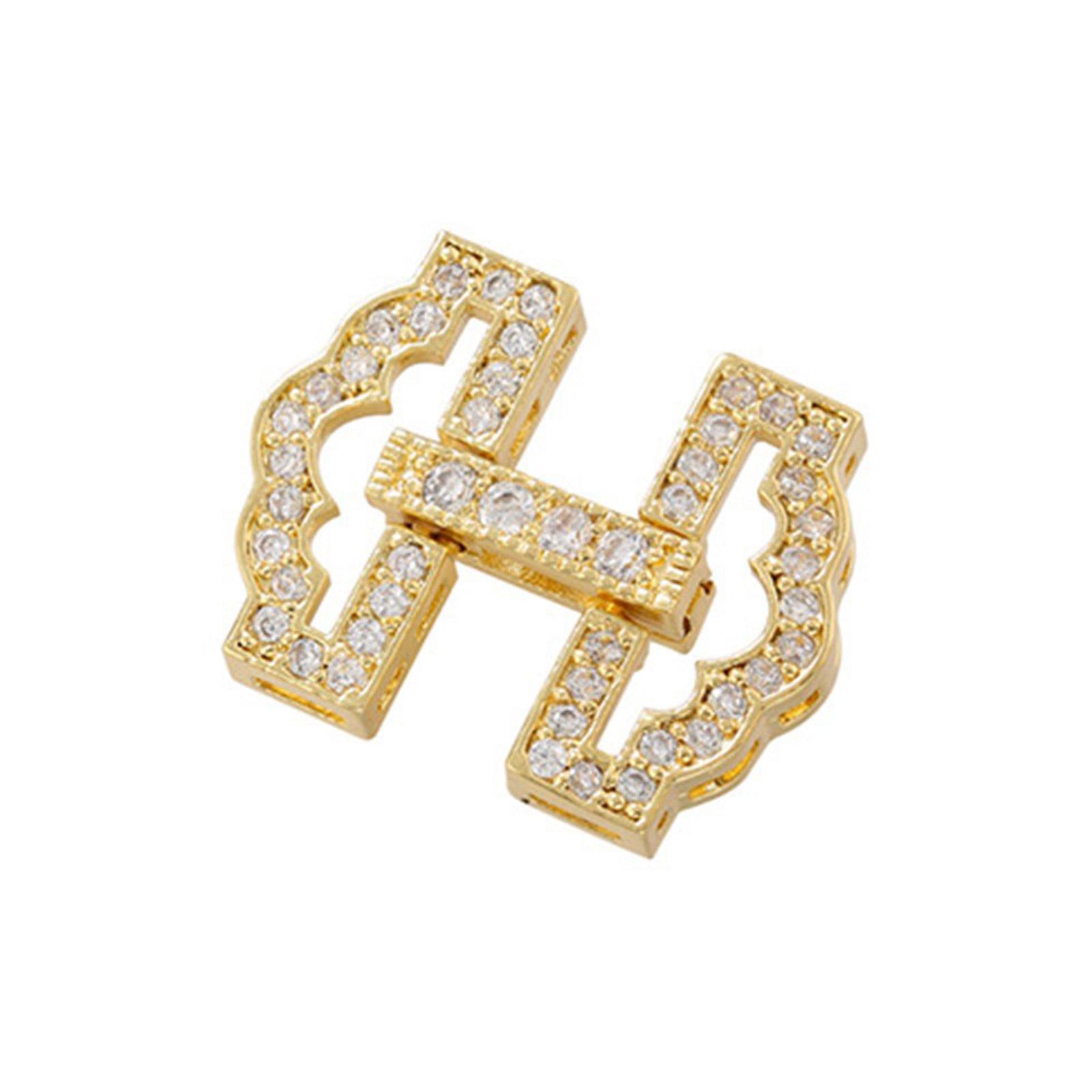 

Набор застежек «сделай сам» из меди с золотым покрытием и цирконием, креативные застежки для изготовления ювелирных изделий, с блестящим цирконом для браслета и ожерелья «сделай сам» 182 золотой