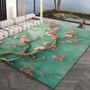 Elegant Fine 3D Peony Floral Pattern Carpet Mat Blue Pink Gold Relief Rug for Living Room Bedroom Hotel Luxury Home Decoration