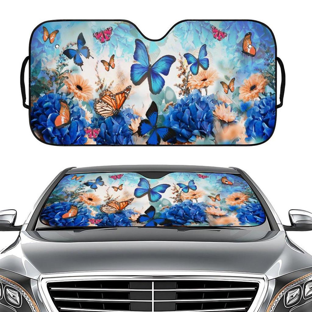 Potlač Psa a Mačky na Slnečnú Clonu na Predné Sklo Auta