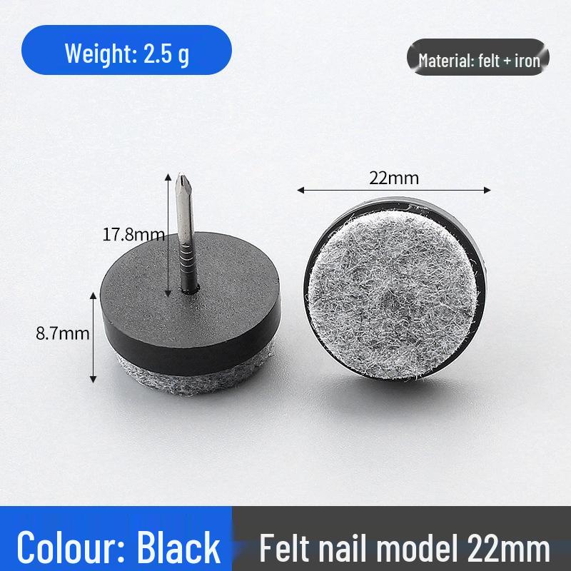 Yingya Anti-Slip Felt Leveling Feet for Furniture: White/Brown Pads for Cabinets, Tables, Chairs, Sofas