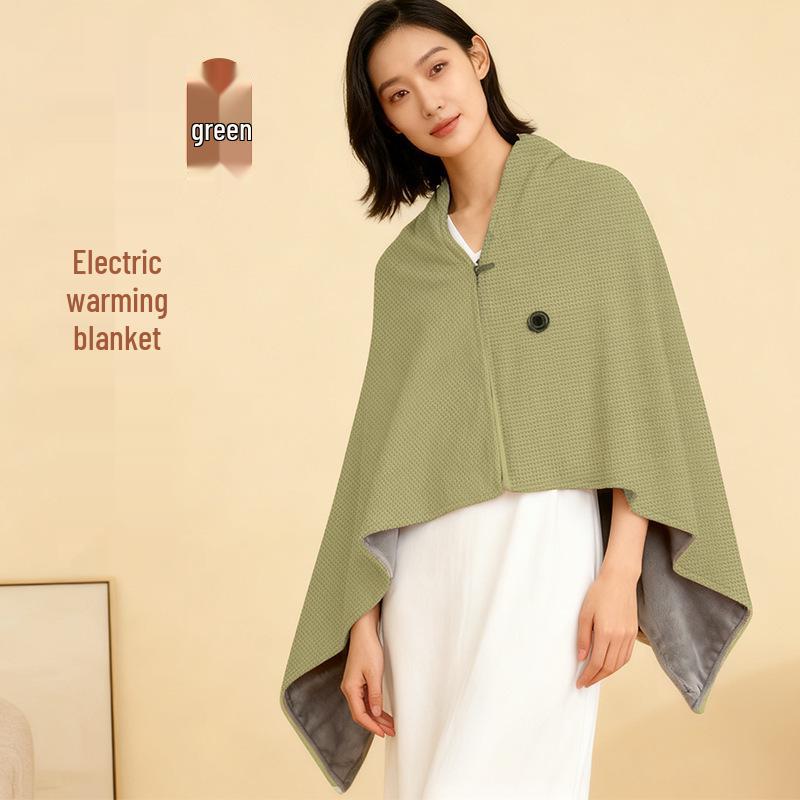 Portable Electric Graphene Heated Shawl Blanket - Mobile Charging for Winter Warmth