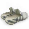Pristine BURBERRY Sandals Check Pattern Flat Rubber with Logo Charm gray 35 Used