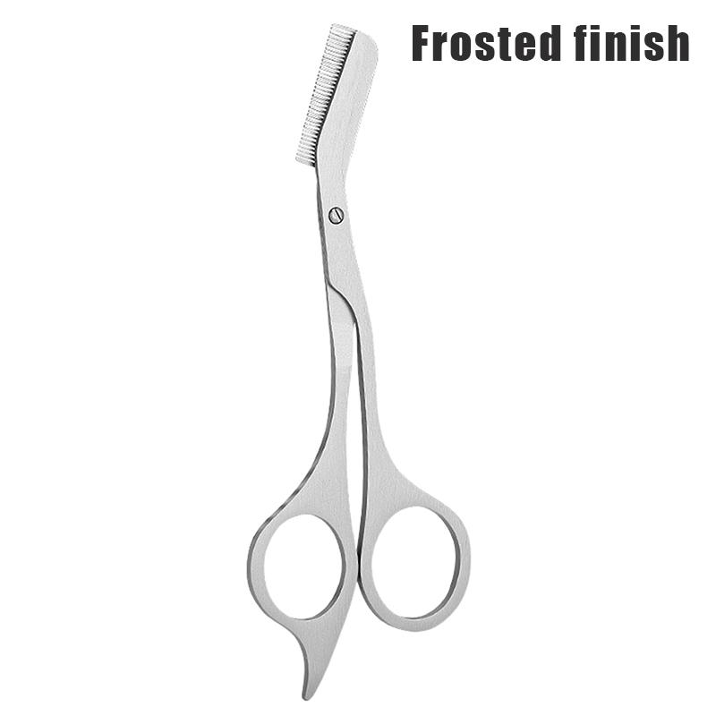 1 st Ögonbrynstrimmer med kammar Ögonbrynstrimmerkit Rostfritt stål Grooming Ögonbrynsformande saxverktyg