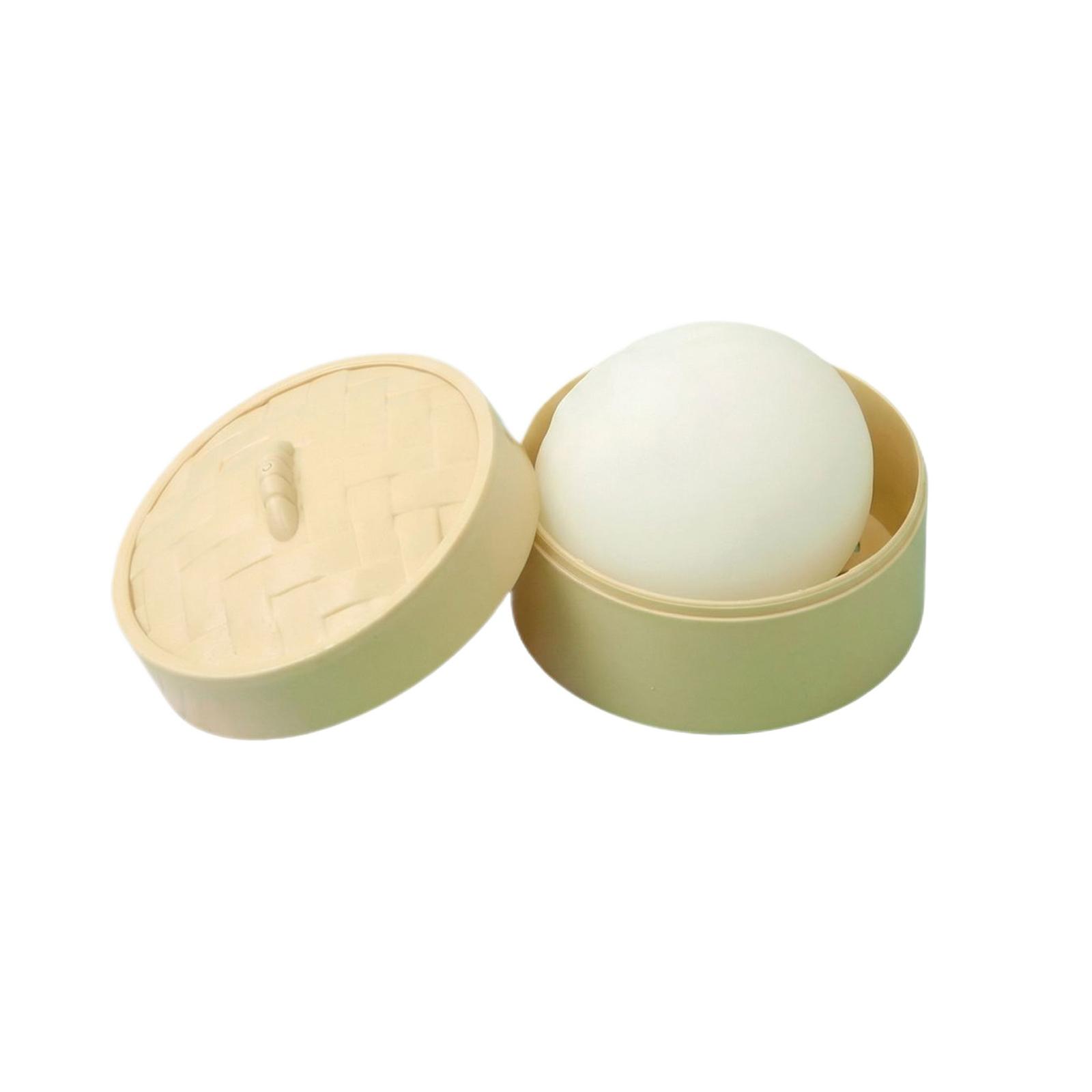 

5.5cm Realistic Stress-relief Bun Toy, Slow Char Siu Bun, Fake Food Prank Xiaolongbao Toy