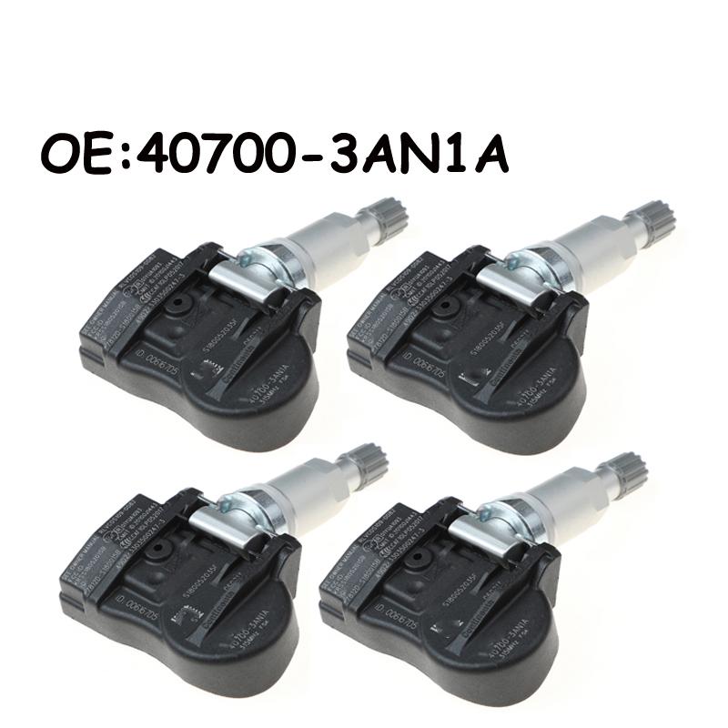

4 шт./лот датчик TPMS для Nissan Juke Cube Versa Leaf Sentra 407003AN1A 40700-3AN1A датчик давления в шинах TPMS