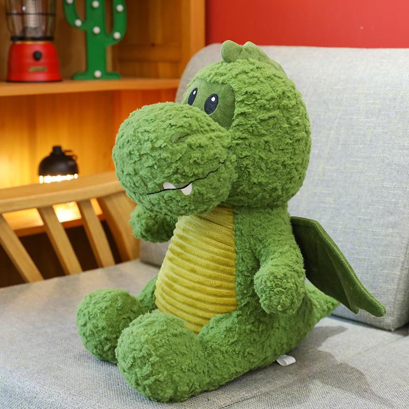 

Dragon Green Cute Plush Pillow Playful Dinosaur Stuffed Animal Bedtime Toy 30cm/11.81in