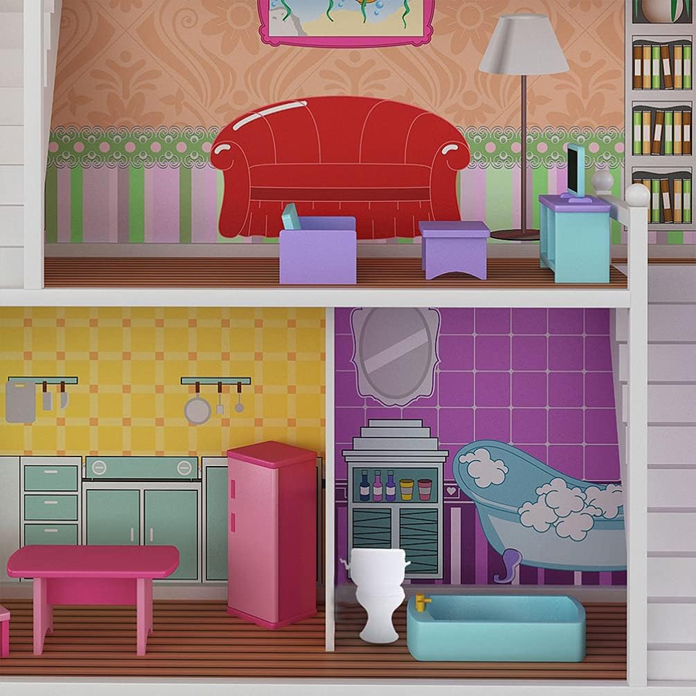 2 Pieces Miniature Toilet Dollhouse Miniature Furniture Toy for 1:12 Dollhouse Bathroom Accessories Fairies Garden Micro Landscape Dollhouse