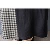 DIMANAF 2025 Plus Size Summer Women Long Dress Oversized Vintage Basic Plaid V-Neck Casual Loose Dress