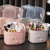 Cosmetics Storage Box Multifunctional Dust-proof Large Capacity Desktop Dressing Table Skincare Shelf