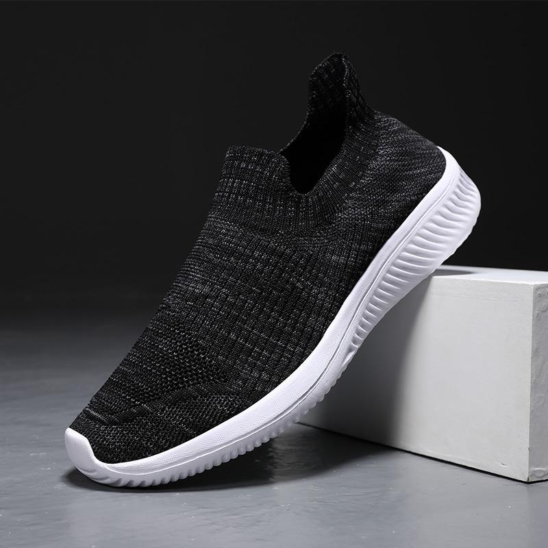 Men's shoes new mesh fly-woven shoes overalls cotton shoes large size casual shoes lazy shoes