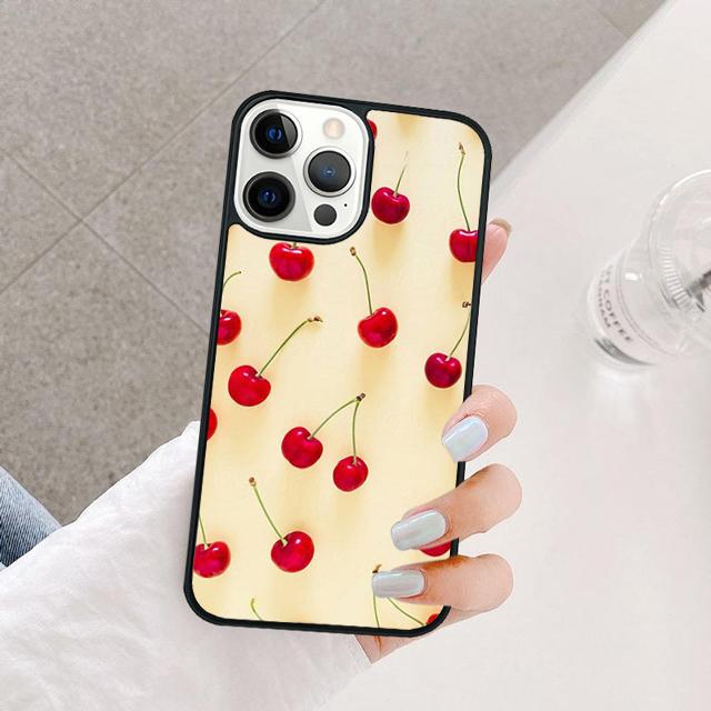 Food fruit red Cherry Phone Case Cover For iPhone 17 Air 15 16 14 13 12 Pro Max 11 Pro Max Plus Coque Shell