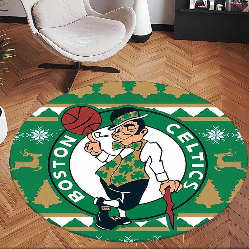 Boston Celtics (1) Runder Büroteppich Dekorativer Bodenteppich für Büro Schlafzimmer Wohnzimmer und Wohnbereich
