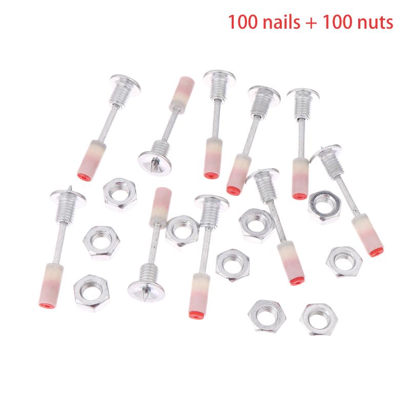 

1 комплект M8 Винт Гайка Гвозди для гвоздезабивных пистолетов Многоцелевые наборы гвоздей Гвоздезабивной пистолет Ручной Сталь Бетонные гвозди Ручной Стальной гвоздь 100set