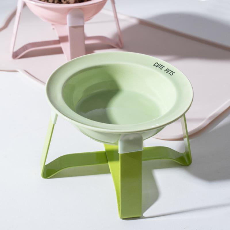 Cerc Bowl Pet Bowl With Iron Stand Protect Cervical Spine Small Size Dog Bowl Smart Bowl For S Pet Supplies