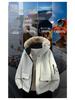Men's Unisex Windproof Winter Workwear Down Jacket with Warm Hood & Large Fur Collar
