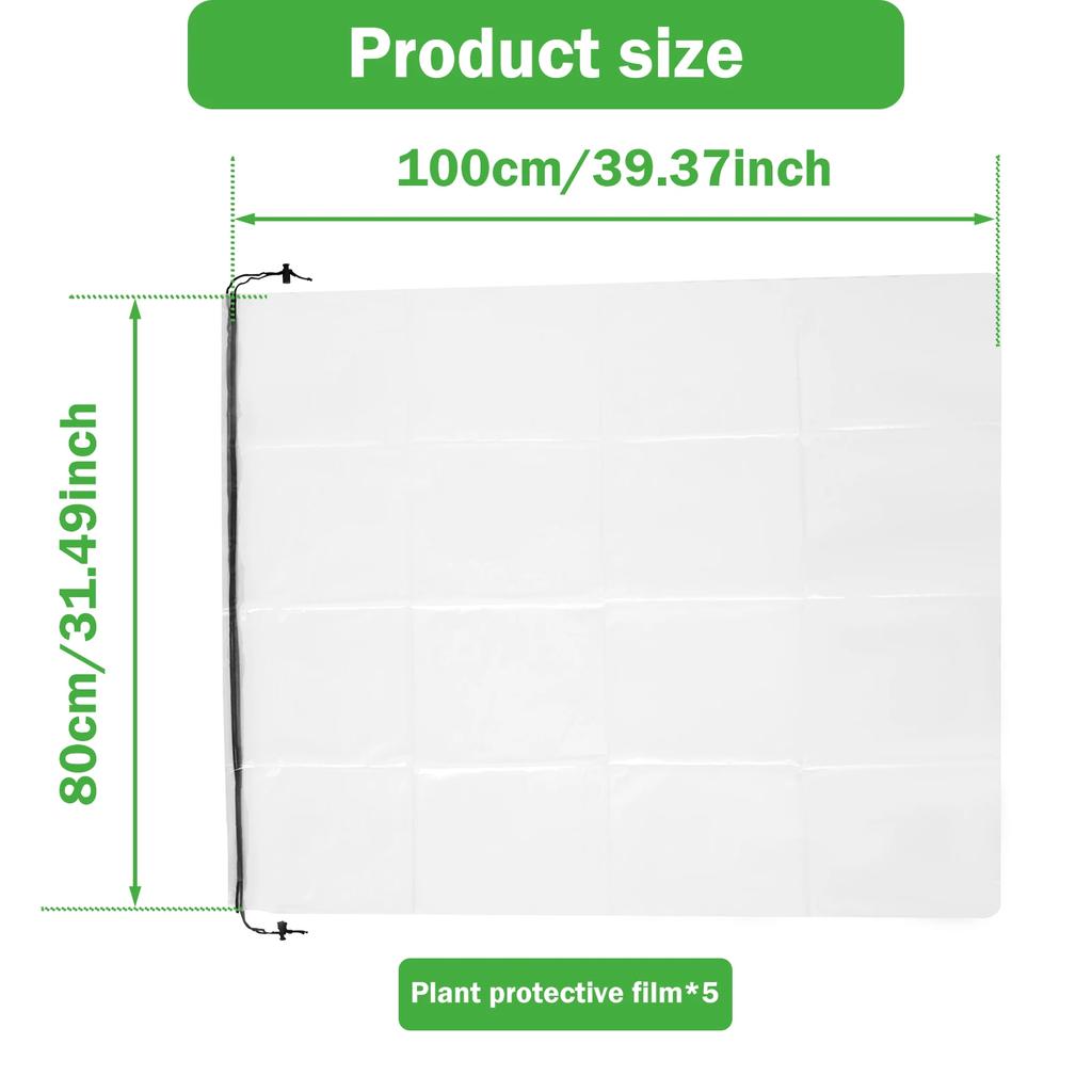 4/5Pcs Plants Bag Cover Freeze Protection Against Frost Covers with Drawstring Reusable Tree Frost Blanket Garden Plant Tools