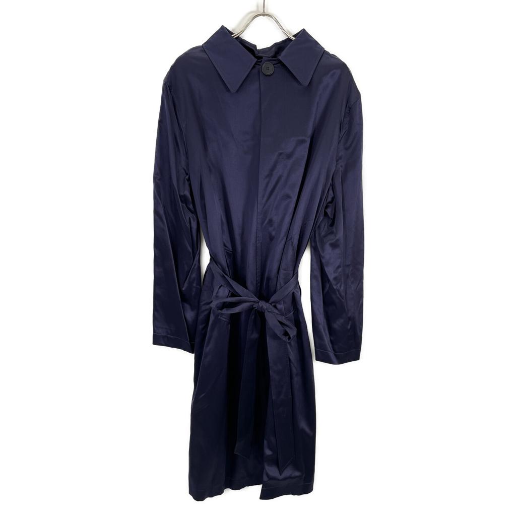 Balenciaga 20AW 642234 Navy Back To Front Trench Dress Satin Dress One Piece / Coat Dress 34 NavyUsed