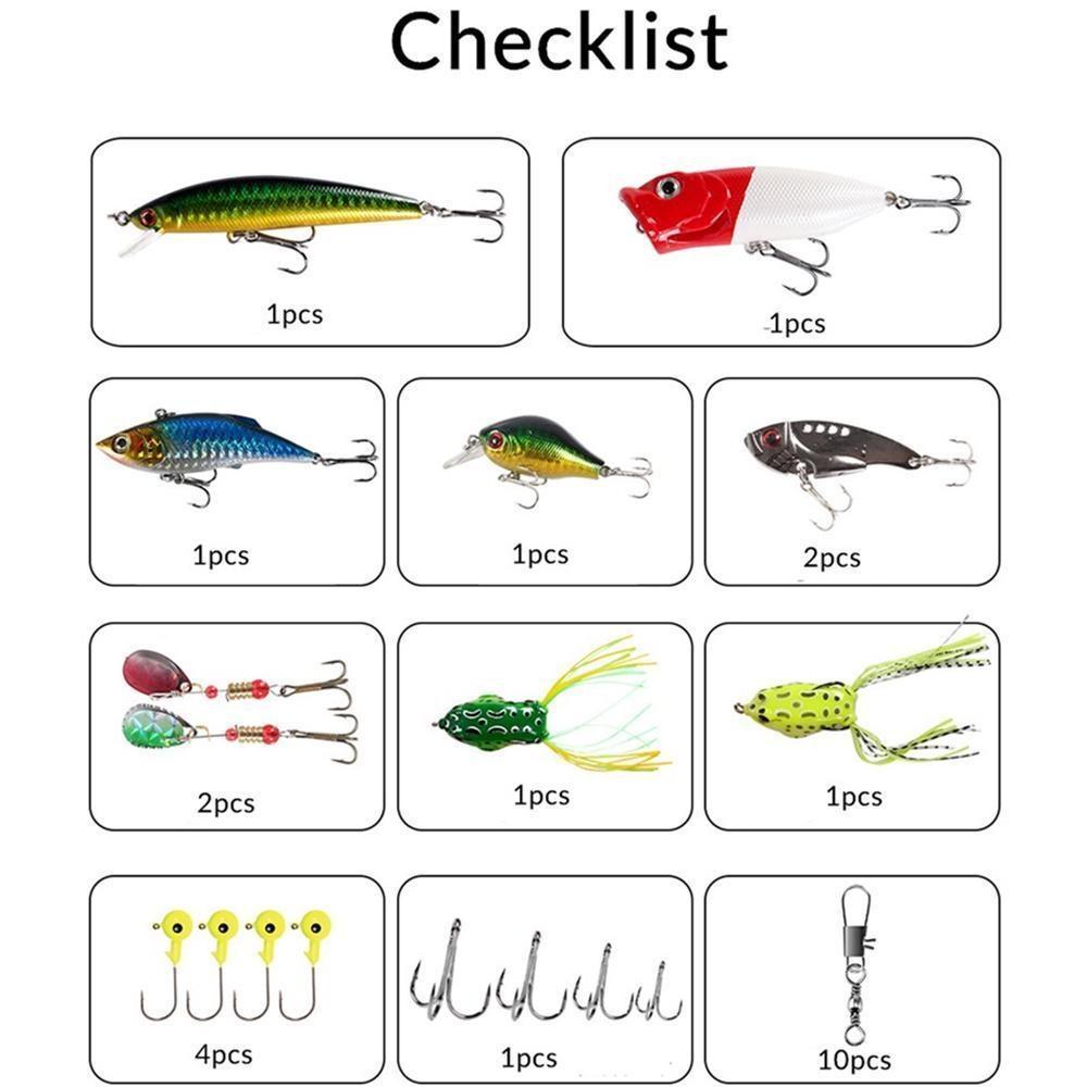 117 Stück/Box Angelköder Haken Set Gemischte Künstliche Köder Metall Angelhaken Boxed Rotierender Löffel Set Angelzubehör