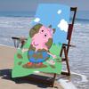 proof beach towel with a Peppa Pig pattern - soft,absorbent,quick-drying,machine washable - perfect for swimming,camping,bathing