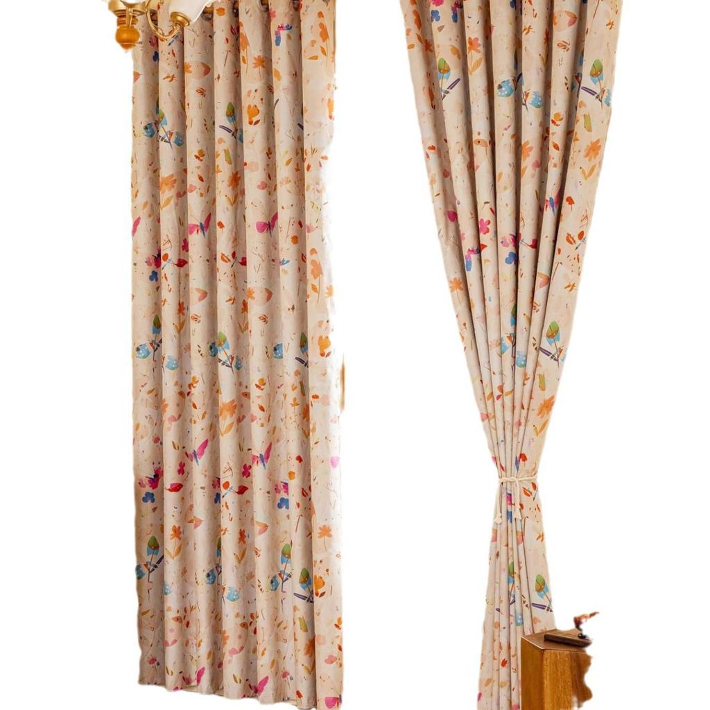 Nordic Blackout Curtains - Modern Bedroom/Living Room Full Blackout with Printed Design