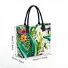 Floral Dolphin Print Tote Bag Casual Large Capacity Portable Daily Shoulder Handbag
