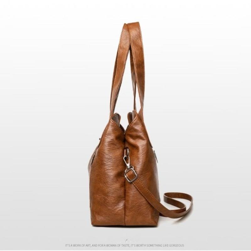 Fashion Top-Handle Tote Bags For Women Luxury Leather Handbag And Purse Ladies Shoulder Crossbody Bag Casual Tote