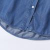 Lyocell Denim Shirt Autumn New Women's Clothes Minimalist Casual Lapel Single Breasted Slimming Long Sleeves Shirt 32318