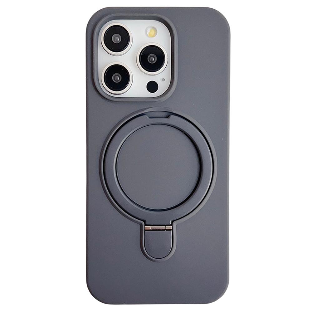 For iPhone 15 Pro Case Compatible with MagSafe Silicone Phone Back Cover with Kickstand