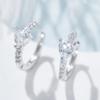 Light Luxury High-end Heart Zircon Shines Personalized Earrings for Women Niche Unique Daily Wear Holiday Party Zircon Gifts