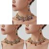 Ethnic Style Necklace Set With Water Crystal Pendant For Women