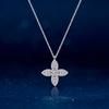Collana Quadrifoglio con Diamanti Incastonati per Donna con Design di Nicchia Semplice e Versatile Catena Clavicola