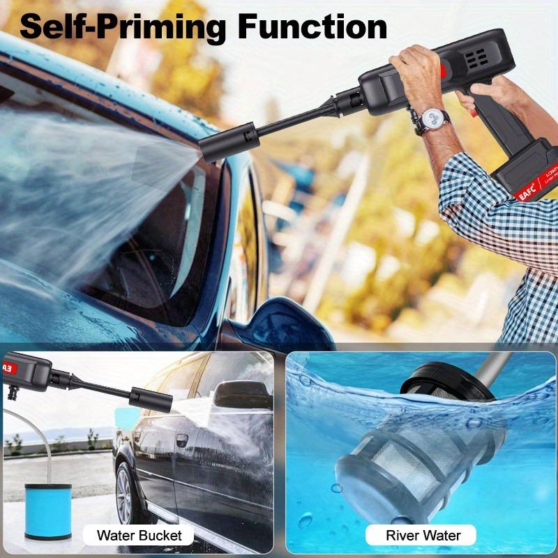 EAFC Cordless High Pressure Car Cleaning Machine, Portable Power Cleaner High Pressure Washer, Portable Car Wash Water Gun Cleaning Kit
