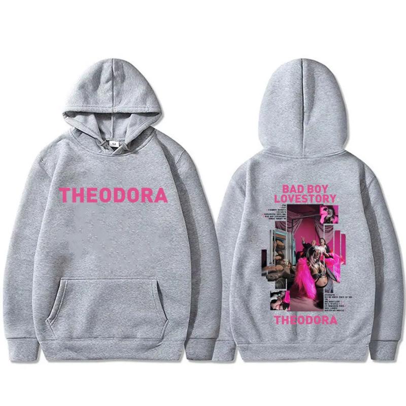 Rapper Theodora Mega Bbl Bad Boy Lovestory Zipper Hoodie Men Women Fashion Hip Hop Zip Up Sweatshirt Men's Vintage Zip Up Jacket