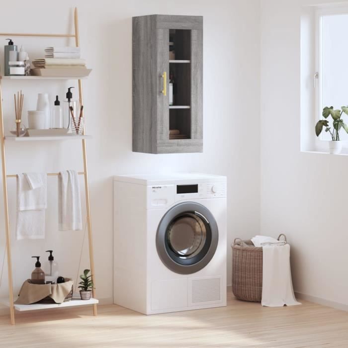 VidaXL Armoire murale sonoma gris 34,5x34x90 cm 828906