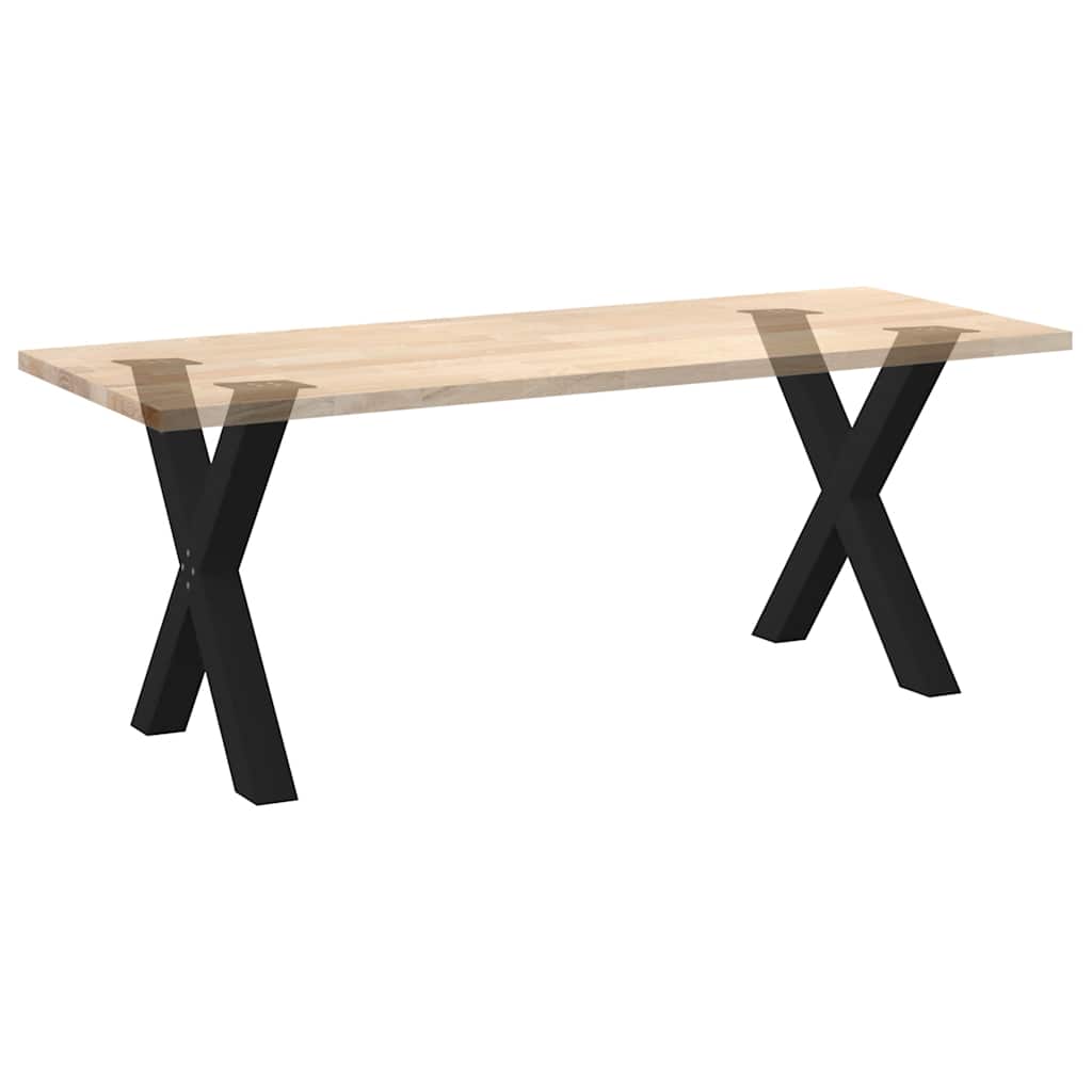 Vidaxl Nogi Do Stołu Jadalnego, 2 Szt., Czarne, 80X(72-73) Cm, Stal
