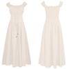 Women's Renaissance Medieval Dress, Off-the-Shoulder Corset Maxi Dress for Halloween Party & Cosplay