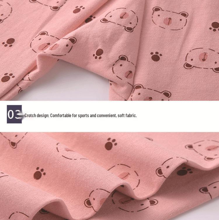 Kids' Cotton Autumn Pajamas: Solid Color Pants for Boys and Girls, Baby & Toddler Base Layer