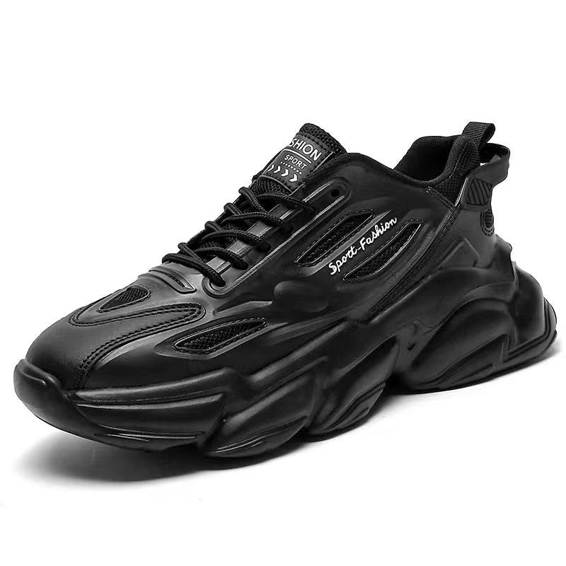 

Туфли для папы на толстой подошве с мягкой подошвой для повседневного бега 2024 года, новые амортизирующие и амортизирующие спортивные туфли из сетчатой ткани, дышащие и легкие мужские туфли 44