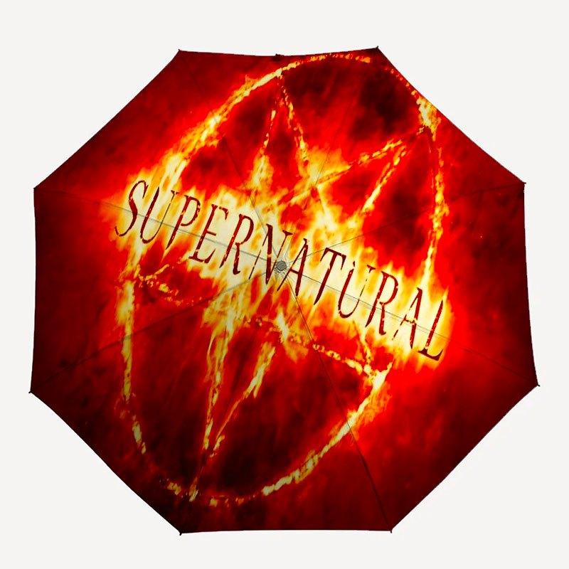 

1pc Supernatural Automatic Opening/Closing Umbrella with Convenient Three-Fold Design, 8 Iron Ribs - for Outdoor Daily Use