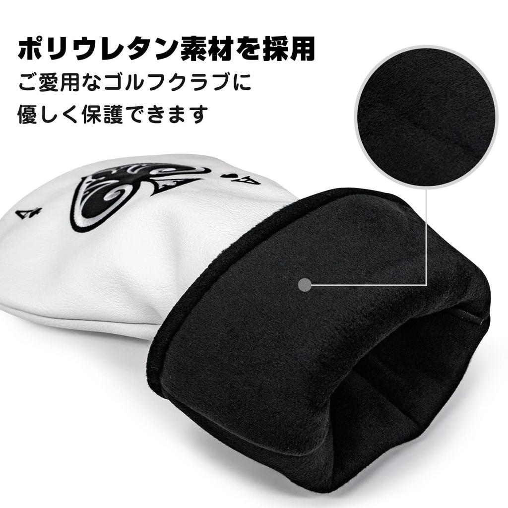 Set mit 3 Golfschlägerhauben 1 UT Beliebtes Pik Driver Fairwayholz Utility Nummeriert Premium-Leder (Inklusive Cover) - A-Stil Hülle, Hülle,