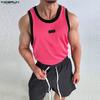 INCERUN Men Round Neck Sleeveless Casual Sport Loose Tank Tops Undershirts