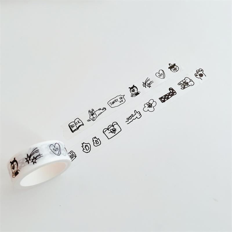 Cartoon Series Washi Tape Cute Sticker Decorative Collage Adhesive DIY Scrapbooking Hand Made Stationery