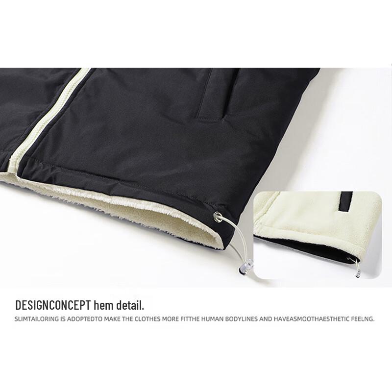 NASA MARVEL Herren Winterjacke mit Kapuze und Fleecefutter