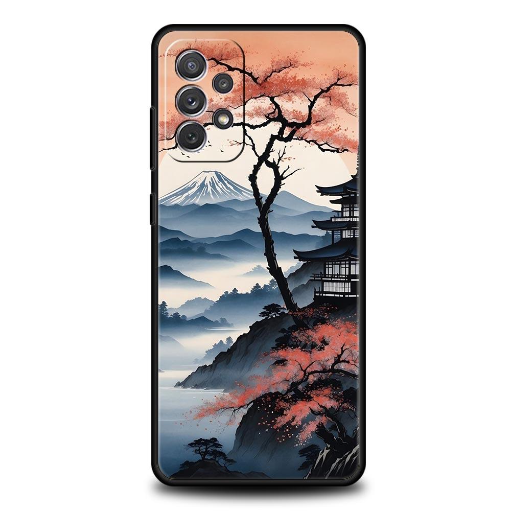 Ink and Wash Landscape Case for Samsung A51 A71 A21S A12 A11 A15 A25 A31 A41 A52 A32 A23 A33 A53 A73 A03S A05S A13 5G A72 Cover