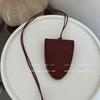 Neck magnetic leather glasses bag Neck card bag Unisex portable long chain key bag Sunglasses storage bag