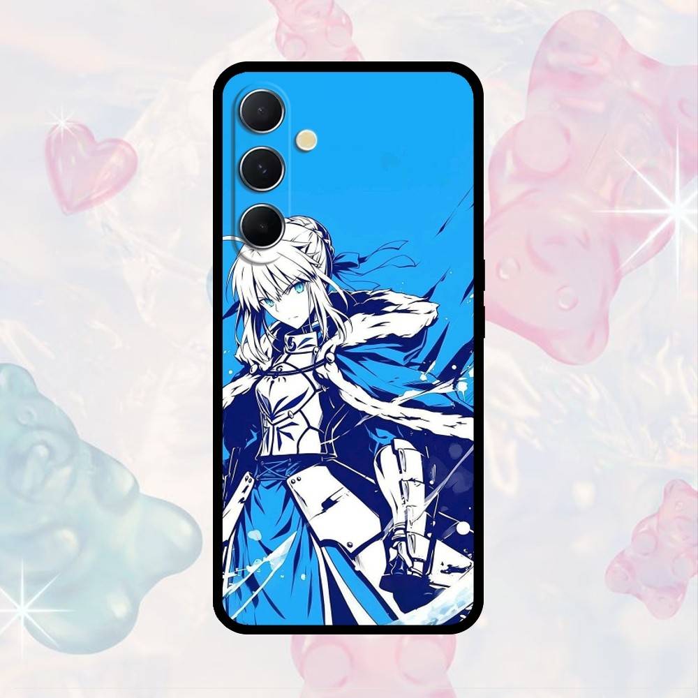AAA Anime Fate Saber  Phone Case For Samsung S25,S24,S21,S22,S23,S30,Ultra,S20,Plus,Fe,Note,10,9,5G Black Cover