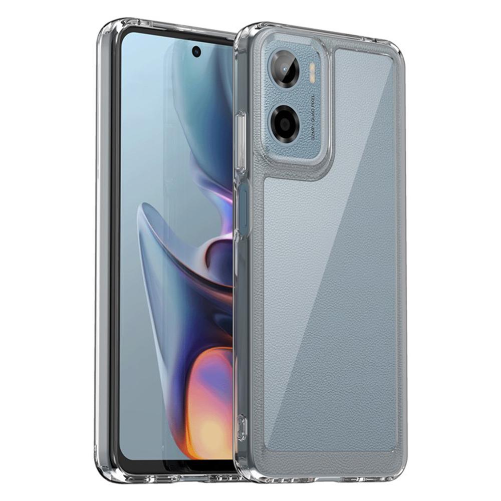 

WANLONFENG MF2 Series For Motorola Moto G05 4G Case TPU Acrylic Clear Phone Cover with 2Pcs Tempered Glass Film Type A