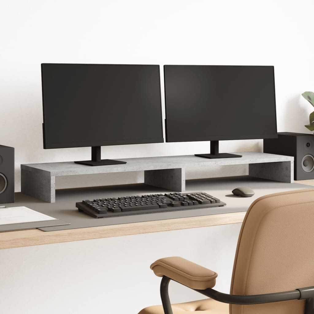 Vidaxl Podstawka Pod Monitor, Szarość Betonu, 100X27X10 Cm