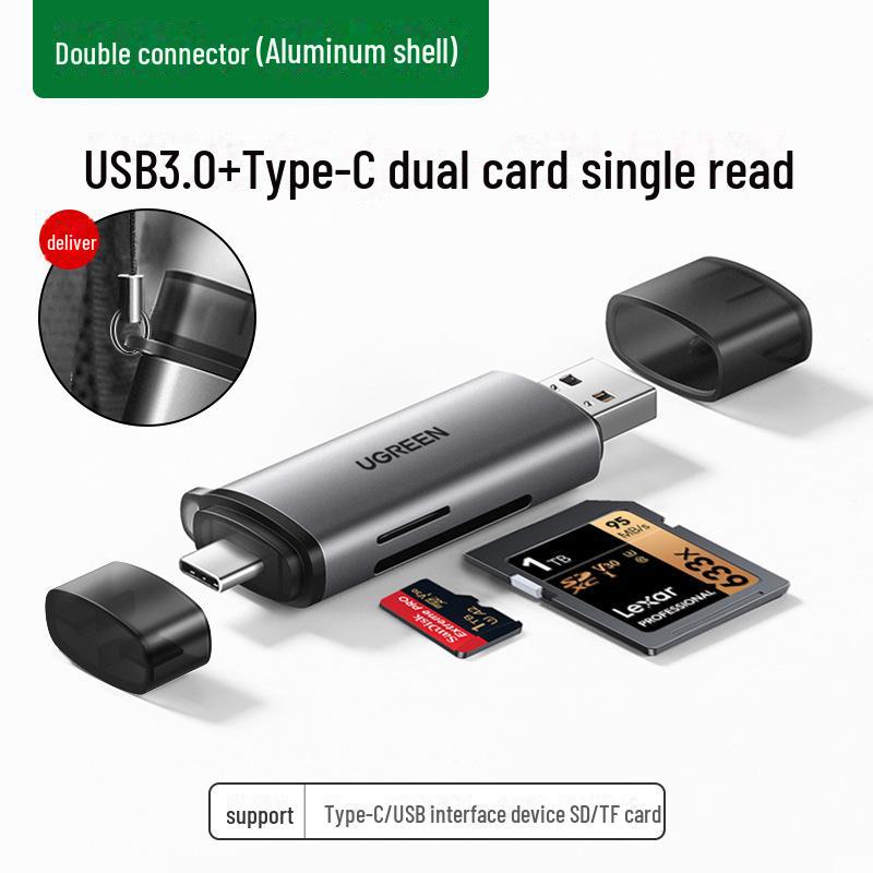 Greenlink USB 3.0 High-Speed Multi-Function SD/TF Card Reader with Android & Type-C Compatibility